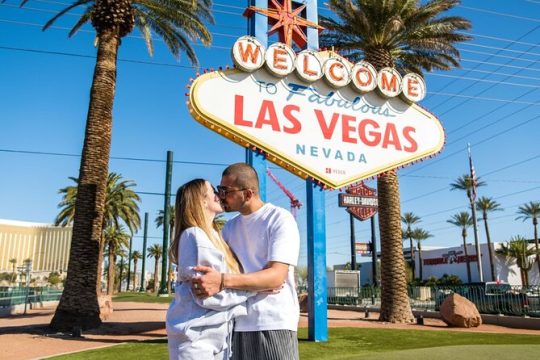 Professional Photoshoot at the Welcome to Las Vegas Sign