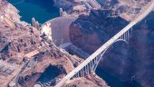 Helicopter flight over the Hoover Dam and the Strip