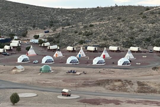 Grand Canyon Glamping Ranch Overnight with Helicopter and Skywalk